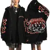 Moletom com Capuz e Zíper Estampado Harajuku para o Show dos Stray Kids em 2025, Modelo Solto, em Estoque