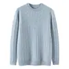 Suéter 100% Cachemir Puro Infantil para Niños y Niñas Nuevo Cuello Redondo Color Sólido Jacquard Jersey Casual Suéter Base Cálido