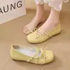 Zapatos planos de punta cuadrada y escotados con lazo para mujer, nuevos zapatos planos estilo francés de otoño, zapatos planos Mary Jane para mujer, 2026