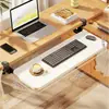 Bandeja de teclado para estações de trabalho de escritório, suporte sem perfuração para lateral da mesa, mesa com extensão de braço, placa de extensão multifuncional para computador