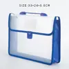 Saco Plástico Transparente A4 para Documentos Bolsa de Armazenamento de Grande Capacidade Bolsa de Documentos de Escritório Bolsa de Negócios Papel de Prova Livro Caixa de Armazenamento para Estudantes