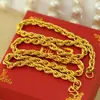 Suministro de comercio exterior transfronterizo joyería para hombre aleación collar chapado en oro hombres caminando nuevo collar de oro de imitación de 18K fábrica