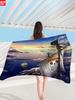 Toalla de Playa de Microfibra Fina One Piece Toalla de Baño Absorbente Estampada
