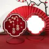 Espejo de Maquillaje Festivo para Novia, Espejo Rojo de Boda, Espejo de Dote de Novia, Espejo de Boda, Espejo de Tocador para Recién Casados, Fábrica de Espejos Festivos