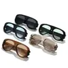 Gafas de sol retro europeas y americanas de montura extragrande para mujer, estilo aviador, cyberpunk, adelgazantes para caras cuadradas y redondas, gafas de sol con protección UV