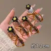 Presilhas de Cabelo Bico de Pato Doce Dopamina Atacado 2026 Novas Presilhas de Cabelo Versáteis com Laço Presilhas de Cabelo Exquisitas de Alta Qualidade para Franja