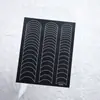 Pegatinas para Uñas Francesas Huecas Plantilla de Arco Plano Doble Propósito Pegatinas de Uñas Portátiles Forma de V Manicura Clásica Pegatinas para Pintura en Spray Pegatinas de Línea
