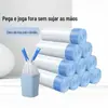 100 Sacos de Lixo Extra-Grandes com Cordão para Uso Doméstico, Espessados, com Alças, Pretos, para Cozinha, Dormitório, Limpeza de Escritório