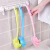 Cepillo para Inodoro para Uso Doméstico, Juego de Limpieza de Baño con Mango Largo, Sin Esquinas Muertas, Inodoro de Sentadillas, Cerdas Duras, Cepillo de Inodoro Extendido
