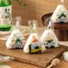 Saco de embalagem para bolinho de arroz triangular anti-embaçante aquecimento no micro-ondas grau alimentício saco de bolinho de arroz japonês desenho animado transparente descartável
