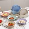Plato Redondo Plato para Escupir Huesos Doméstico Plástico Mesa de Comedor Plato para Huesos Plato para Escupir Huesos Snacks Plato Pequeño Plato para Basura Almacenamiento Base