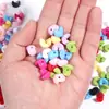 30/paquete color acrílico semicírculo giratorio música para comer agujero goloso cuentas diy cadena de teléfono móvil colgante accesorios venta al por mayor