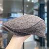 Gorra de Béisbol con Estampado de Leopardo Estilo Chica Picante Retro Americana para Mujer, Adelgazante de Rostro, Gorra de Béisbol Beret Invertida Fresca Urbana de Moda