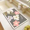 Alfombrilla Simple para Desagüe de Cocina, Alfombrilla Absorbente para Barra de Cocina, Alfombrilla de Mesa, Posavasos Aislante Antiescaldado, Alfombrilla para Secar Platos, Control de Agua