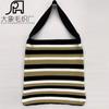 2022 Amazon Popular Bolso de Hombro de Punto Portátil Bolso de Punto Hecho a Mano a Rayas Creativo Bolso Popular de Internet para Mujeres