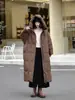Nueva Chaqueta Larga de Plumas de Invierno 2026 para Mujer, Estilo Coreano Versátil Blanca de Plumón de Pato con Capucha Gruesa Cálida hasta la Rodilla