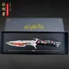 Delta Game Merchandise Cuchillo Verdugo Arma de Metal 22cm Modelo Sin Afilar Accesorio Decoración Artículo Coleccionable