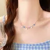 Collar de Cadena con Colgante de Cuentas de Colores para Mujer, Cadena para Clavícula de Lujo de Gama Alta de Nicho, Nuevo Modelo 2026 Cadena para el Cuello