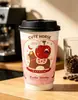 Vaso de Papel Original para Té con Leche de Celebración de Internet Logotipo Personalizado Vaso de Papel para Bebidas Calientes Doble Capa Hueco Engrosado Vaso para Café Tienda Comercial de Té con Leche