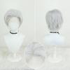 Nuevo Modelo de Amor y Espacio Profundo Qin Che Peluca de Cosplay, Cabello Realista Encaje Hecho a Mano Crochetado Peluca Gris Oscura Set al por Mayor