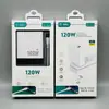 Cargador de teléfono móvil de alta potencia con carga rápida de 120 W certificado 3C, juego de cabezal de carga rápida Android Tipo-C, cable de datos