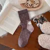 Calcetines de media pantorrilla para mujer, otoño e invierno, diseño lindo de gato, algodón, resistentes al olor, absorbentes del sudor, sin costuras, perfectos con sandalias Birkenstock