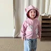 Roupas Infantis Zhe Li Conjunto para Meninas Primavera 2026 Novo Estilo Roupas Infantis Jaqueta Moletom para Bebê Menina Camiseta Calça
