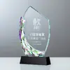 Novo troféu de cristal personalizado com cores deslumbrantes e criativas para premiações a funcionários e equipes de destaque, medalhas de reunião anual e prêmios comemorativos personalizados