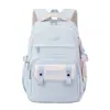 Mochila Escolar Primária Bolsa de Ombro Dupla Infantil Meninos e Meninas Grande Capacidade Leve Mochila de Campus para Estudantes Multibolsos Alta Aparência