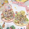 Pegatinas de Paisaje a Pequeña Escala Transfronterizas Dibujos Animados Lindas Casa Miniatura 3D Escena Collage Pegatinas Decorativas para Niños