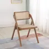 Silla de Ratán Estilo Nórdico Silla de Oficina Casual Silla de Cafetería Silla Plegable de Ocio para Balcón de B&B Silla de Estudio