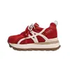 Zapatos de Mujer Pequeños de Moda Cosidos con Aumento de Altura de 5 cm Casual Otoño 2025 Nuevos Transpirables de Suela Gruesa Zapatos Casuales para Correr