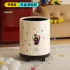 Lixeira fofa de desenho animado com rodas, grande capacidade para uso doméstico, adequada para sala de estar e quarto, recipiente de armazenamento em formato de torrada, maçã ou gato