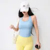 Chaleco de Yoga Profesional Talla Grande Todo en Uno Copa Fija Ropa de Fitness Pilates Sin Mangas Sujetador Deportivo para Correr