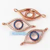 Accesorios para joyería DIY mitad plata 925 oro microincrustado ojo grande Ojo del Diablo conector