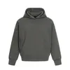 Moletom com Capuz Cor Sólida Pesado Americano High Street para Homens e Mulheres Outono e Inverno 2025 Novo Versátil Cleanfit Top de Cintura Alta