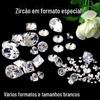 Flash AAA Zircônia Branca diy transparente redonda zircônia sintética artificial relógio decorativo com incrustação de diamante nude Pedra bruta gota d'água
