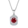 Collar de alta calidad con circonita esmeralda para damas, de plata de ley 925 con diamantes transfronterizos europeos y americanos, cadena de clavícula de verano al por mayor