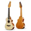 Ukulele 23 polegadas Mogno Pequeno Ukulele de Quatro Cordas Cutaway Pequena Guitarra Guitarra Elétrica Fornecido Diretamente da Fábrica