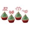 Decoración para Pastel del Día de la Madre Amo a mamá Regalo Set de 4 Piezas Tarjeta para Pastel mamá Decoración para Fiesta de Cumpleaños