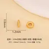 Materiales para Joyería Hecha a Mano DIY Espaciadores de Rueda Chapados en Oro Plata de Ley 925 Pulsera de Cristal Anillo Redondo Simple Espaciador Accesorios de Joyería de Plata