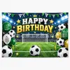 2027 Nuevo Fondo de Fiesta de Cumpleaños de Fútbol Decoración Fotográfica Tela Colgante Decoración de Festival Infantil Pancarta