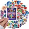 50 Hojas/Set de Pegatinas de Juego de Agente Cerebral Villano Emocional Trabajador Dibujos Animados Lindas para Equipaje, Computadora, Bricolaje
