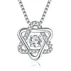 Collar de Estrella de Seis Puntas para Mujer, Plata Pura, Diseño Único, Circonita de Corazón Palpitante, Diseño de Lujo Ligero, Cadena para Clavícula para Niñas