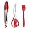 Conjunto de Churrasco Coreano Pincel de Silicone Pegador de Alimentos Tesoura Multifuncional Conjunto de Churrasco Coreano Restaurante Conjunto de Churrasco ao Ar Livre