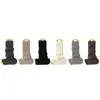 Meias Cinzas de Cano Alto para Mulheres, Meias Cinzas de Tricô para Primavera e Outono, Meias Empilháveis Cinzas de Micro-Pressão para Afinar, Meias Zhuji