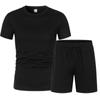 Comercio Exterior 2023 Verano Nueva Moda Conjunto de Malla para Jogging Entrenamiento de Carrera Deportes Pantalones Cortos Casuales Camiseta Conjunto de 2 Piezas