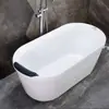 Bañera de hidromasaje independiente de estilo moderno, de acrílico para uso doméstico de adultos, tamaño pequeño, sin instalación, colorida, de doble capa, aislada