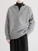 Suéter de Cuello V de Capa Base Calentadora Directo de Fábrica Tacto de Alta Gama Invierno para Hombre Estilo Coreano Holgado Informal Jersey de Punto