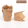 Pacote com 200 Forminhas de Cupcake Tulipa, Forminhas para Muffin em Formato de Chama, Forminhas para Muffin Resistentes a Altas Temperaturas e Seguras para Forno, Forminhas de Papel à Prova de Óleo